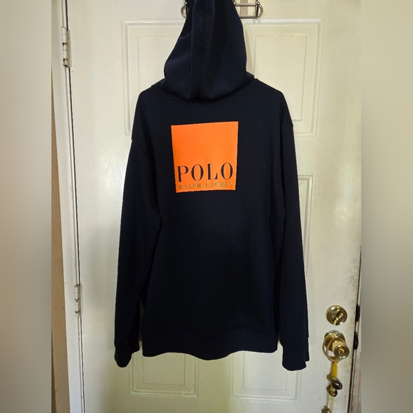 POLO RALPH LAUREN Men's Box Logo Double-Knit Full Zip Hoodie - Picture 2 of 3